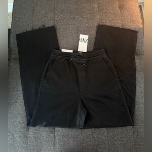 ZARA Unisex Wide Leg Black Pants